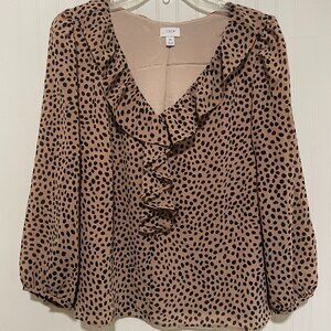 J. Crew Leopard Print Blouse